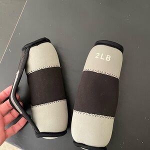 Gray and Black 2LB Wrist Weights